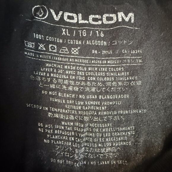 Volcom Stone “Embrace the Strange” Black Long Sleeve Graphic Tee XL - Picture 3 of 4